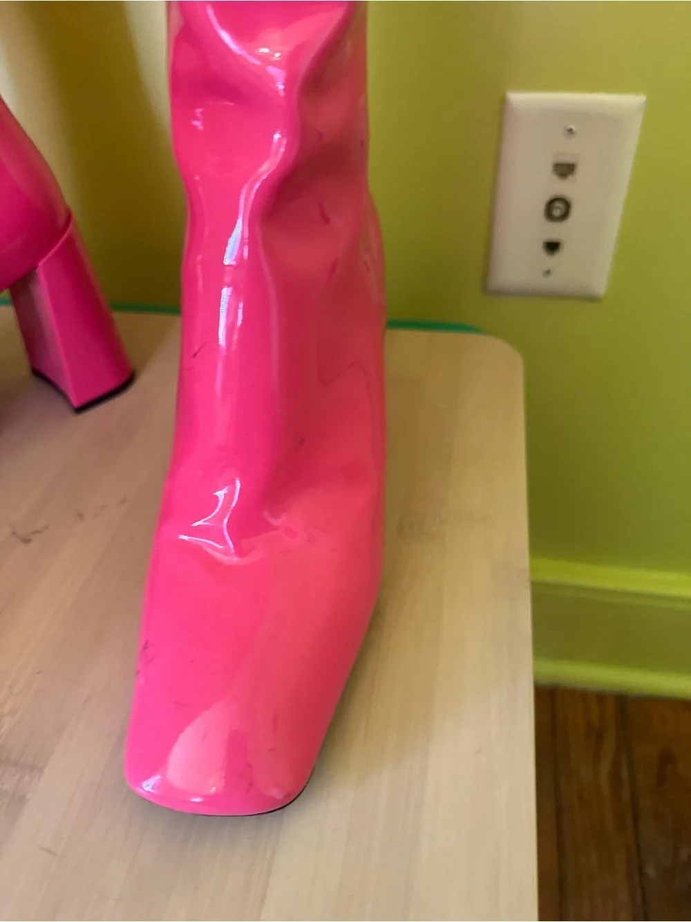 Prada Fuchsia Patent Leather Knee High Boots 💗